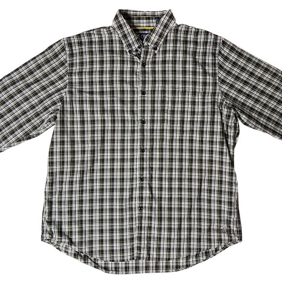 Chaps Mens Plaid Button-Down dress Shirt XL - Picture 1 of 11